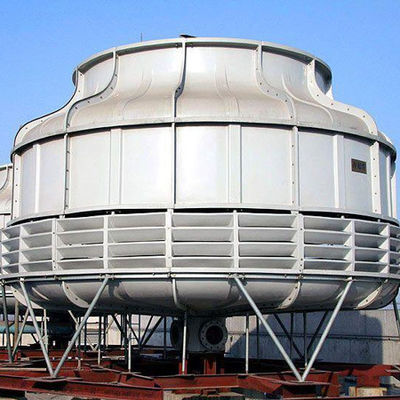 Torre di raffreddamento dell'acqua di flusso anti-corrosione in FRP per il design a forma rotonda 880 KG
