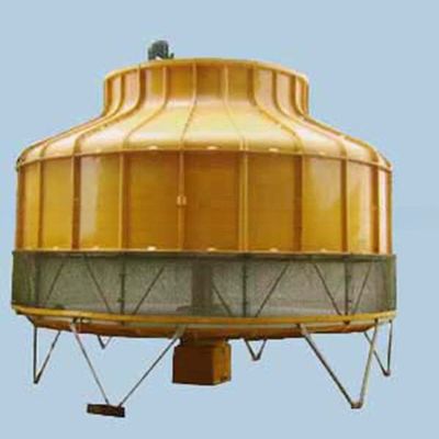 Torre di raffreddamento industriale a forma rotonda in FRP anticorrosivo 200 tonnellate/ora