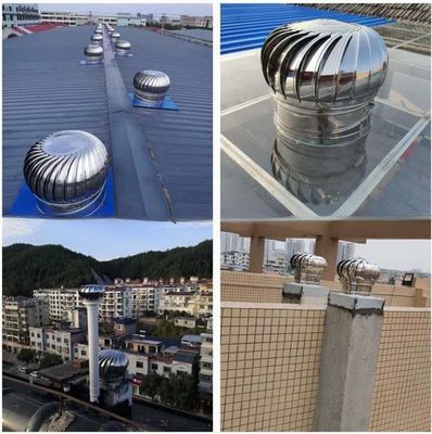 Ventilatore a turbina eolica naturale verticale montato sul tetto per hotel e magazzini