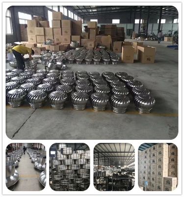 Ventilatore di scarico del tetto in acciaio inossidabile 200-1500 mm per magazzino al porto di carico di Qingdao